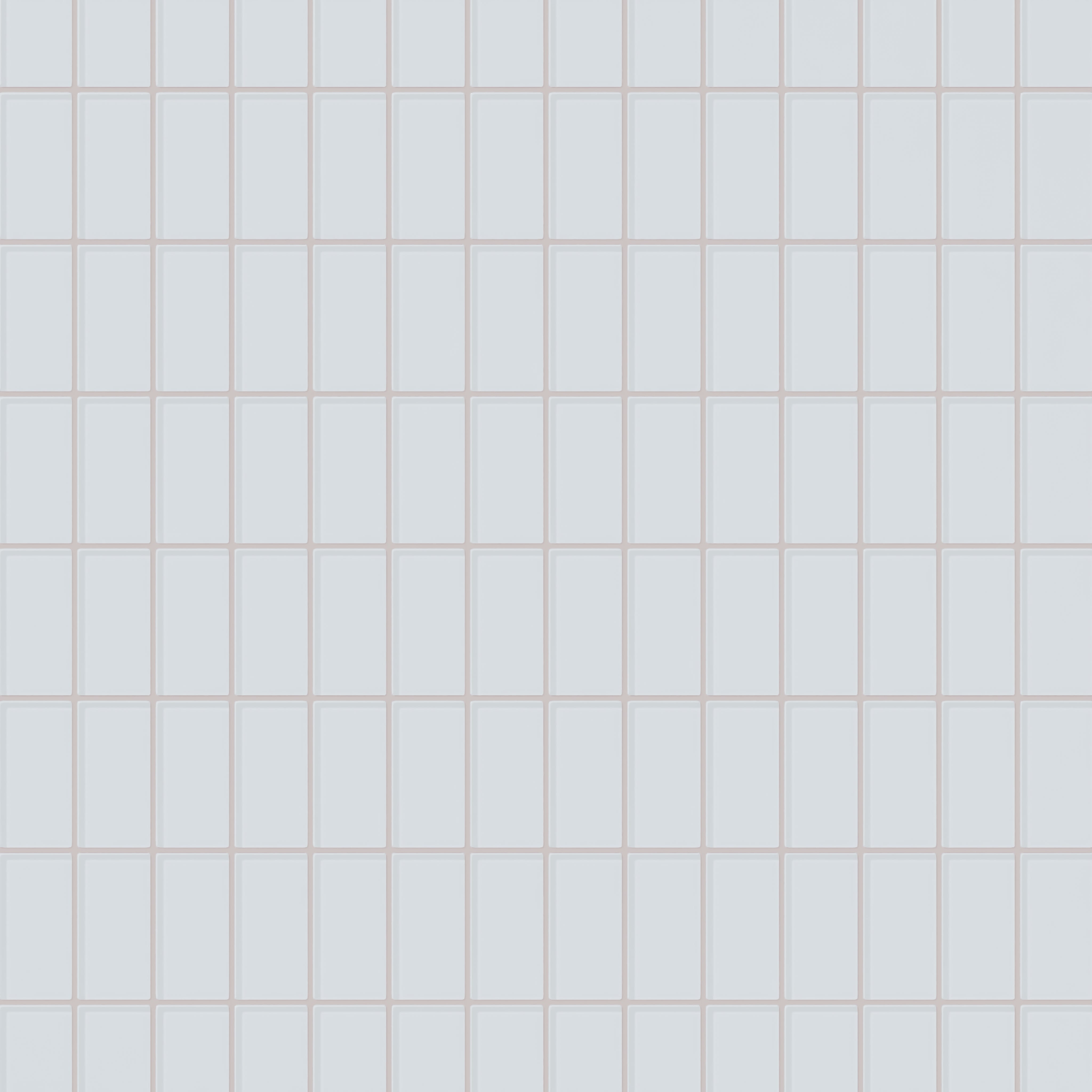2x4 Straight Set Sheeted Glass Mosaic Tile in Snowy Owl Gloss