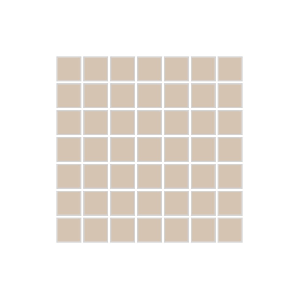 1x1 Straight Set Sheeted Original Ceramic Mosaic Tile in Cardamom Matte