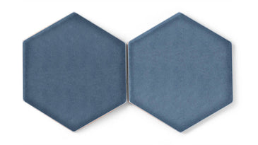 8" Hexagon Original Ceramic Tile in Slate Blue Gloss