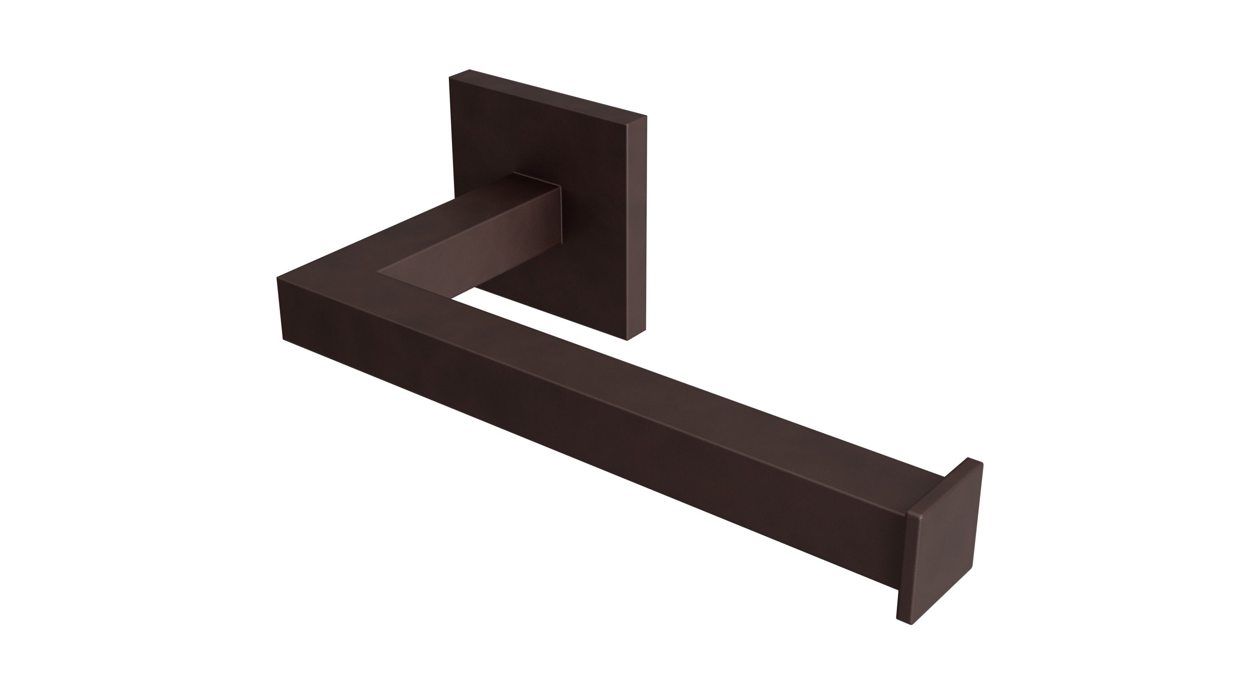 Flatiron Square Single Post Paper Holder in Architectural Copper
