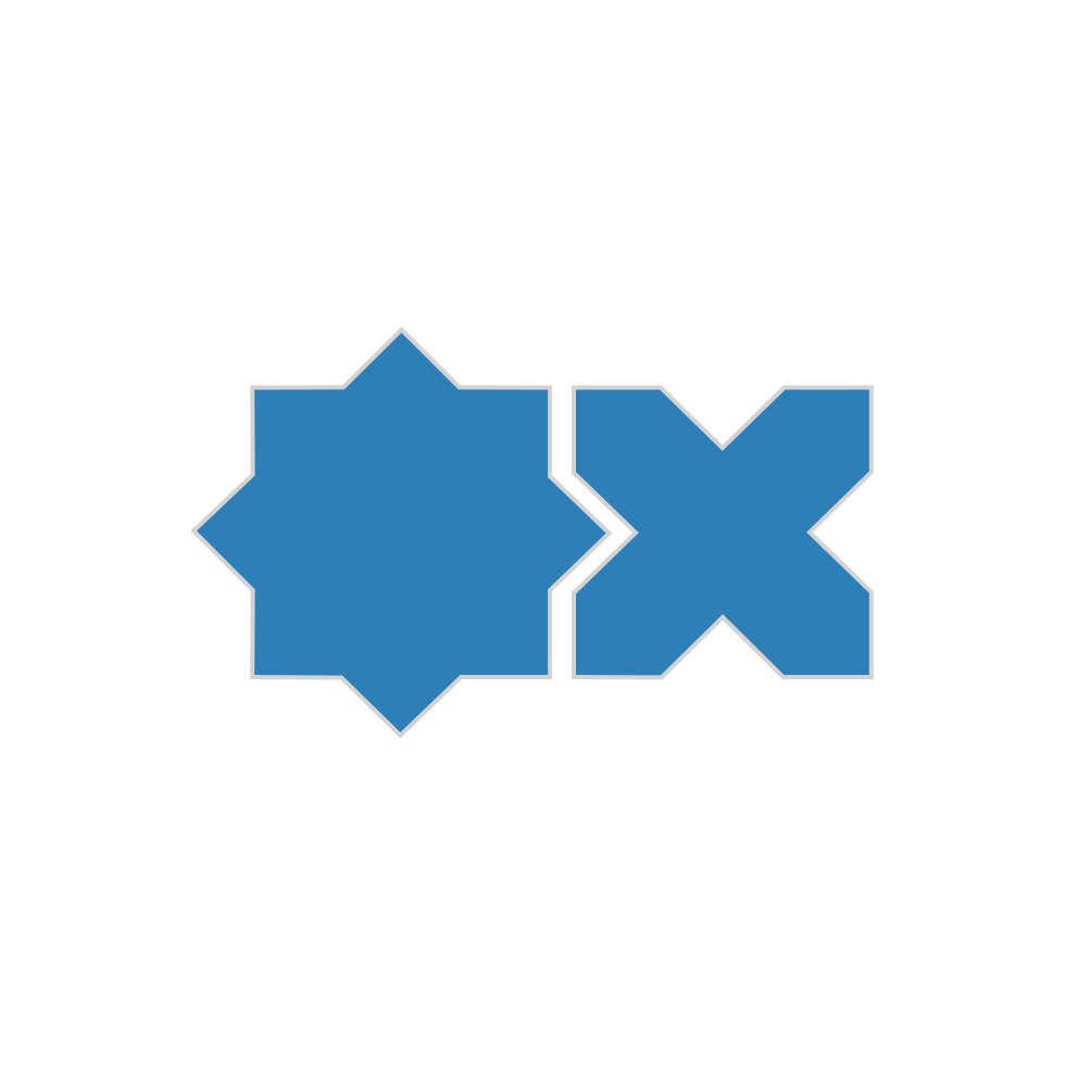 Star & Cross Original Ceramic Tile in Aegean Sea Matte