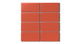 2x4 Straight Set Sheeted Natural Press Ceramic Mosaic Tile in Vermillion Matte