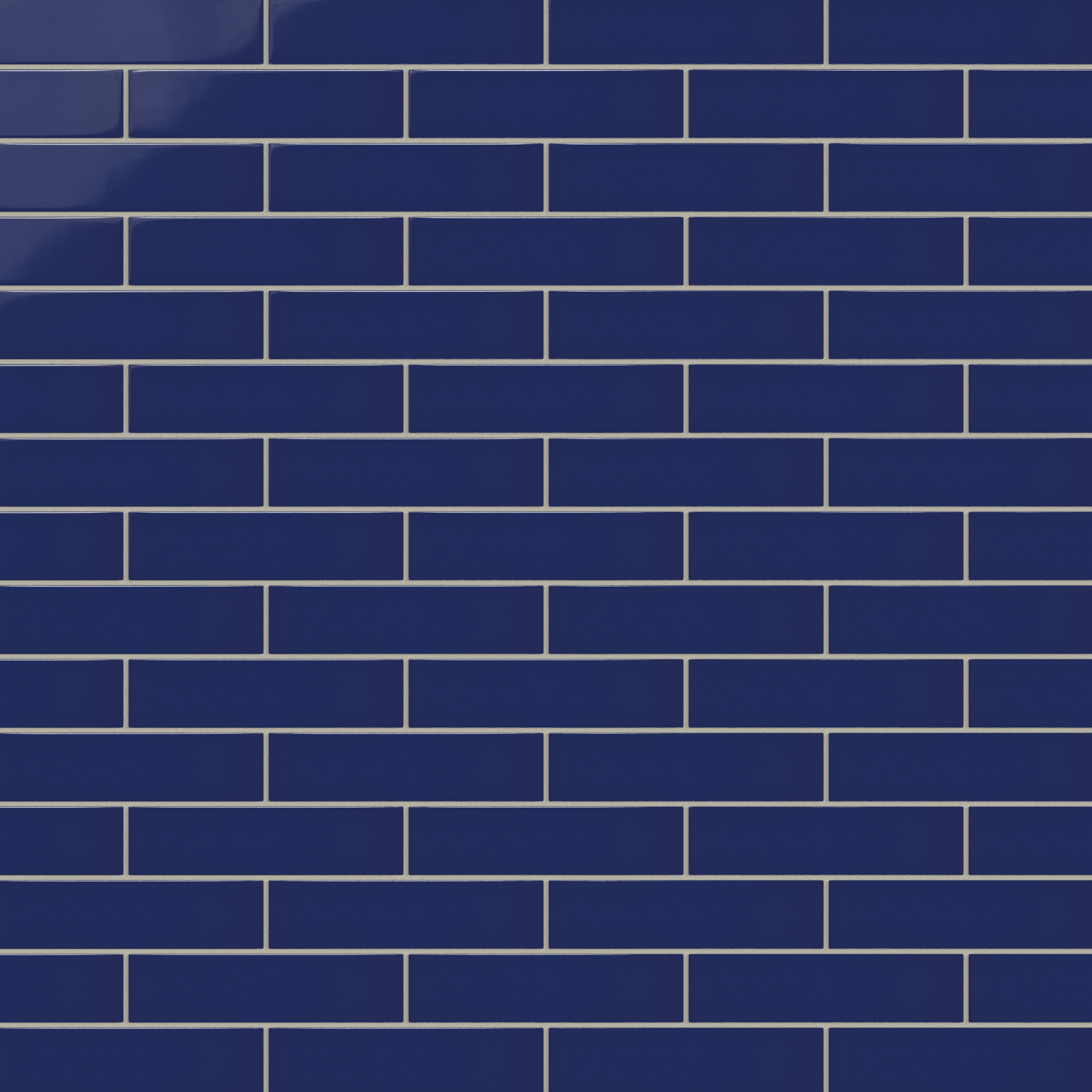 2x8 Natural Press Ceramic Tile in Ultramarine Gloss