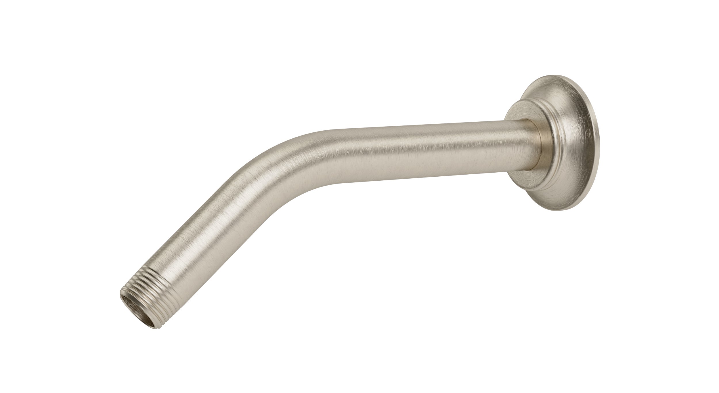 Emerson 45-Degree 8" Shower Arm with Flange in Satin Nickel