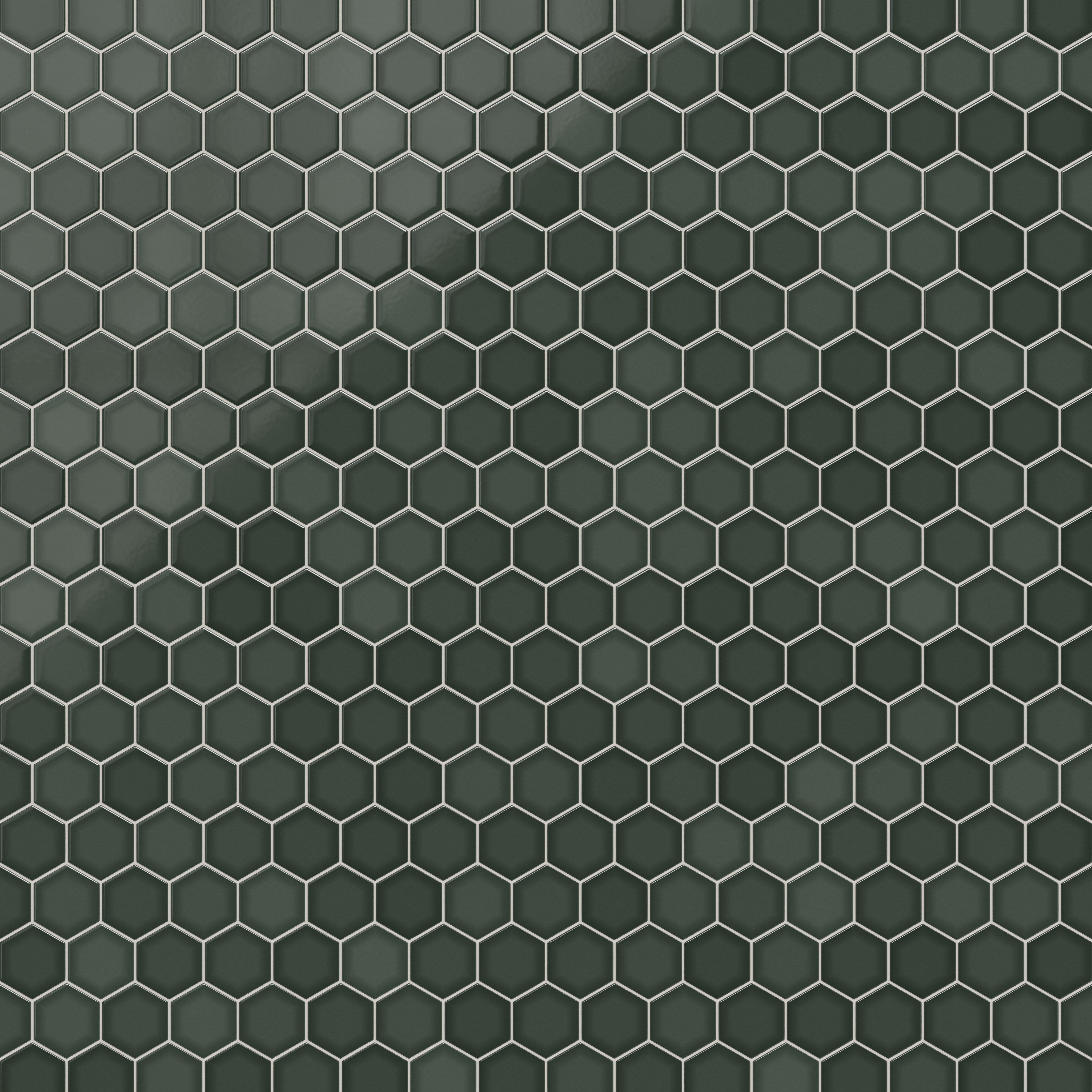 4" Hexagon Original Ceramic Tile in Tempest Gloss