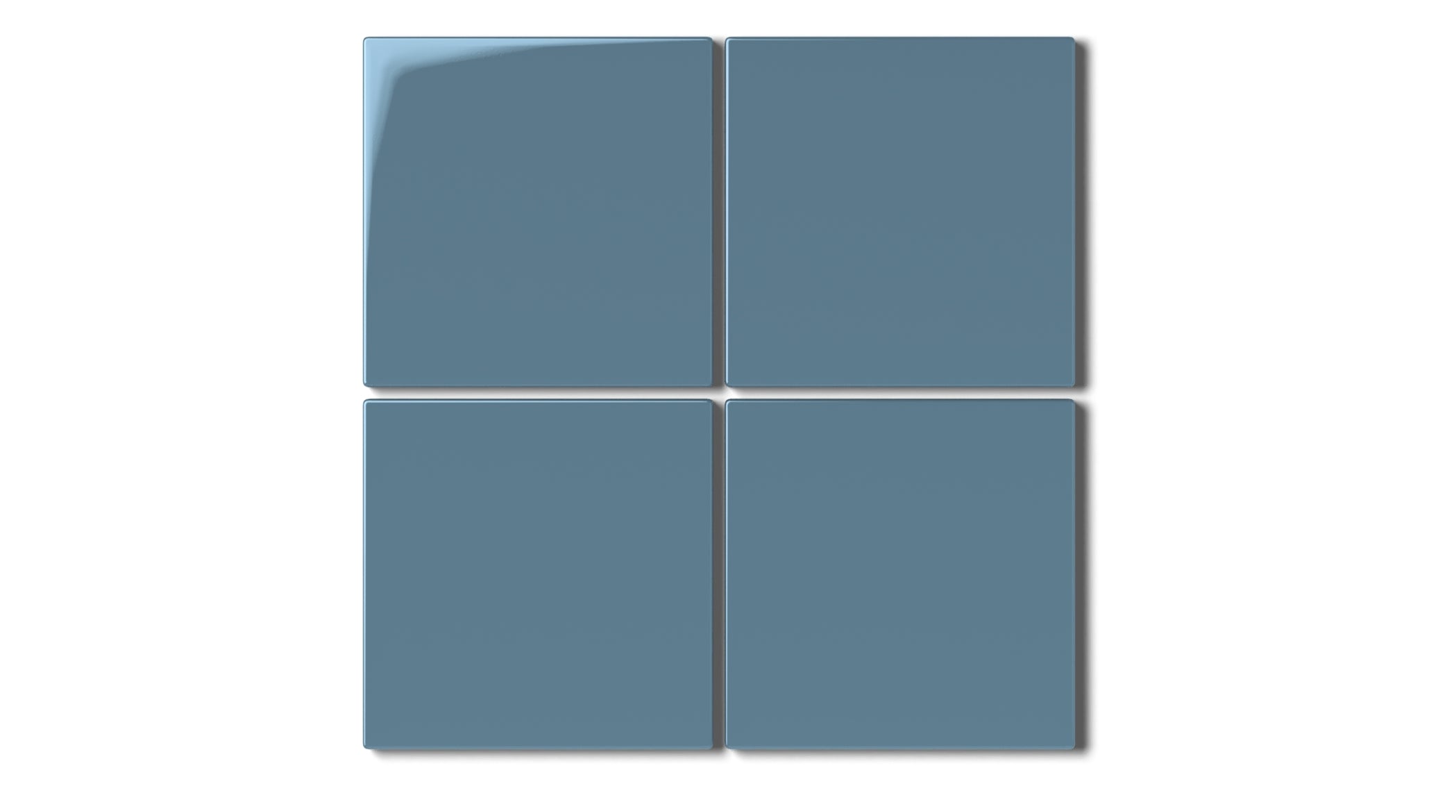 4x4 Natural Press Ceramic Tile in Azurite Gloss
