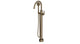 Emerson One Handle Floor Mount Gooseneck Bath Trim with Hand Shower and Classic Lever Handle in Antique Brass