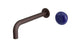 Foundry One Handle Wall Mount 7.5" Lavatory Faucet with Pebble Ceramic Knob Handle in Architectural Copper