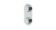 Foundry Two Handle Wall Mount Shower Trim with Barrel Knob Handles in Polished Chrome