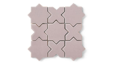 Mini Star & Cross Original Ceramic Tile in Painted Sky Gloss