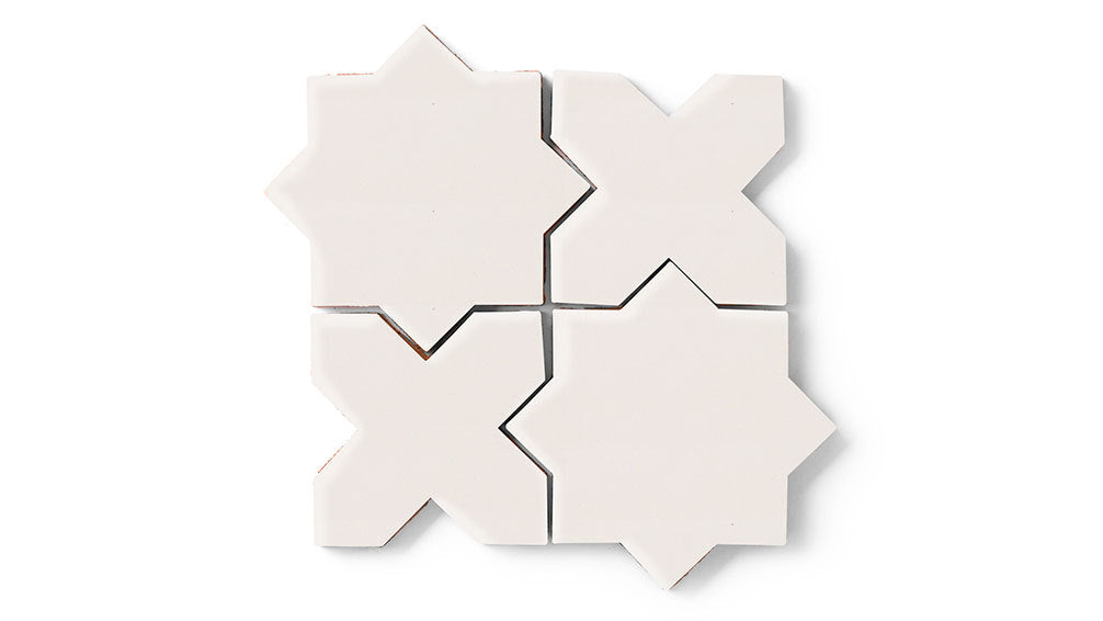 Star & Cross Original Ceramic Tile in Feldspar Gloss