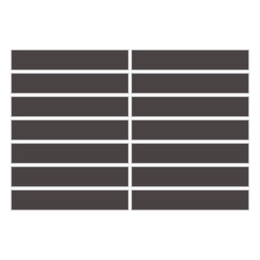1x6 Straight Set Sheeted Original Ceramic Mosaic Tile in Carbon Gloss