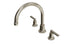 Emerson Two Handle Deck Mount Gooseneck Bath Trim with Classic Lever Handles in French Nickel