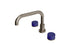 Foundry Two Handle Deck Mount Squaretop Bath Trim with Groove Ceramic Knob Handles in Antique Nickel
