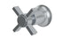 Emerson One Handle Wall Mount Diverter/Volume Control Shower Trim with Defined Cross Handle in Satin Chrome