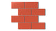 2x4 Half Offset Sheeted Natural Press Ceramic Mosaic Tile in Vermillion Matte