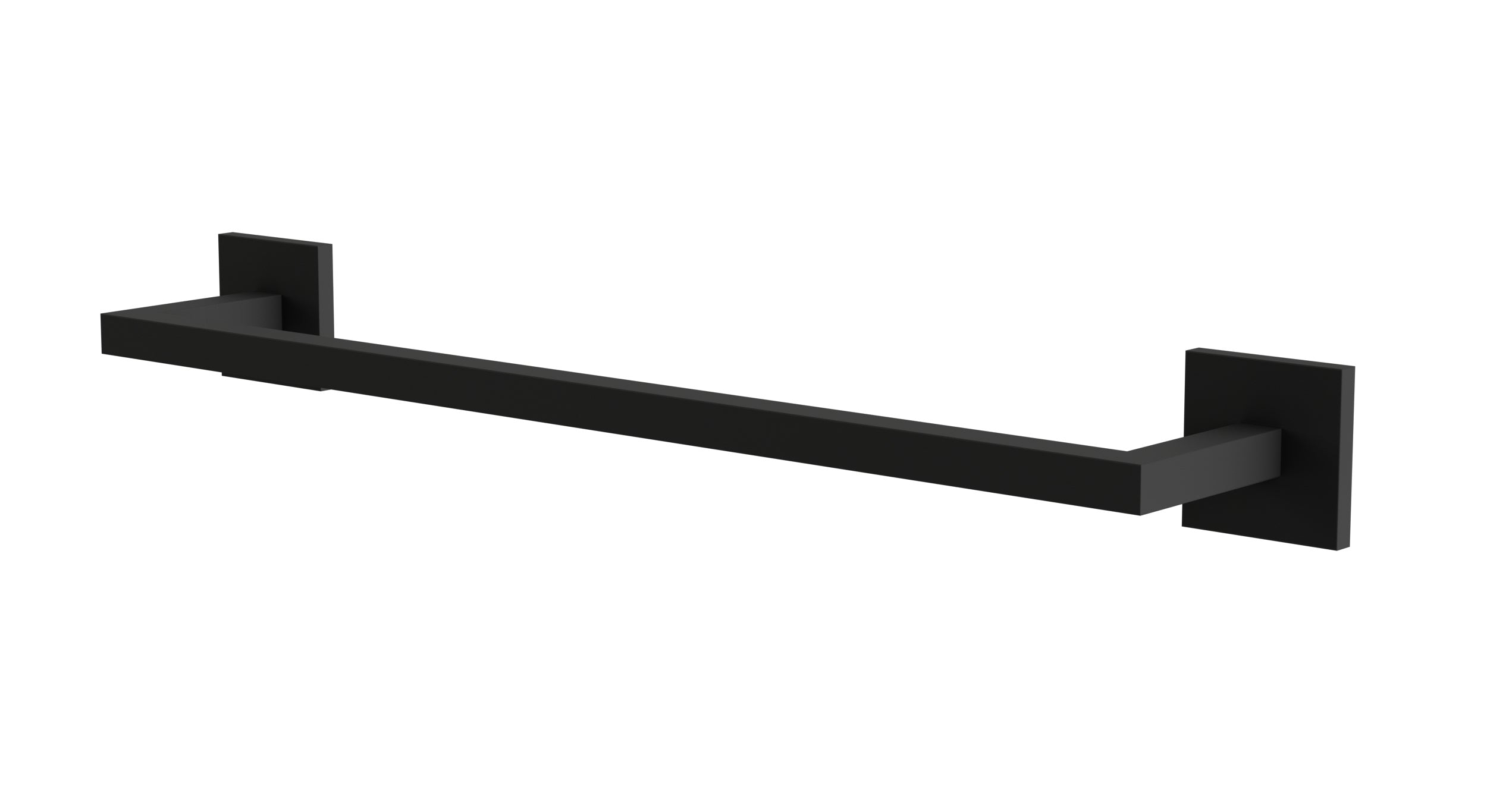 Flatiron Square Towel Bar 18" in Matte Black