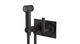 Contour One Handle Wall Mount Bidet Trim with Soft Lever Handle in Blackened Nickel
