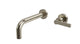 Flatiron One Handle Wall Mount 7.5" Lavatory Faucet with Linear Lever Handle in French Nickel