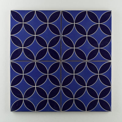 8x8 Handpainted Sample Jardin Fretwork  in Cool Motif