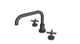 Contour Two Handle Deck Mount Squaretop Bath Trim with Soft Cross Handles in Blackened Nickel