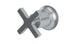 Emerson One Handle Wall Mount Diverter/Volume Control Shower Trim with Classic Cross Handle in Satin Chrome