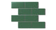 2x4 Half Offset Sheeted Natural Press Ceramic Mosaic Tile in Viridian Matte