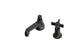 Emerson One Handle Deck Mount Low Hexagon Lavatory Faucet with Defined Cross Handle in Oil Rubbed Bronze