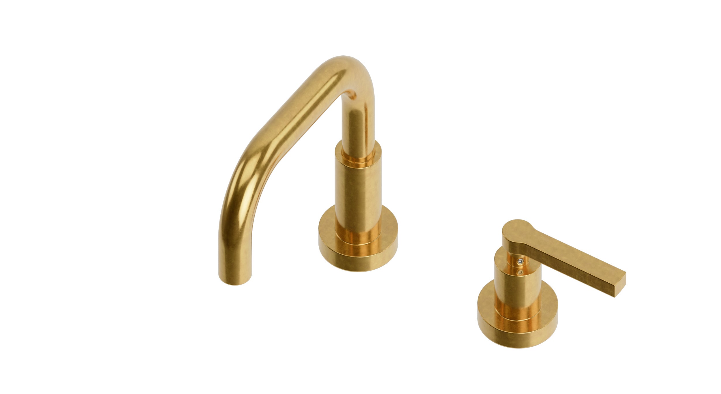 Flatiron One Handle Deck Mount Squaretop Lavatory Faucet with Linear Lever Handle