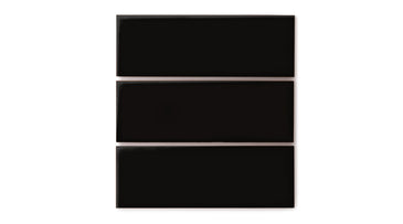 4x12 Original Ceramic Tile in Raven Gloss