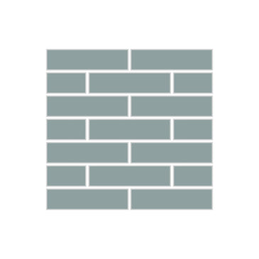1x4 Half Offset Sheeted Original Ceramic Mosaic Tile in Overcast Matte