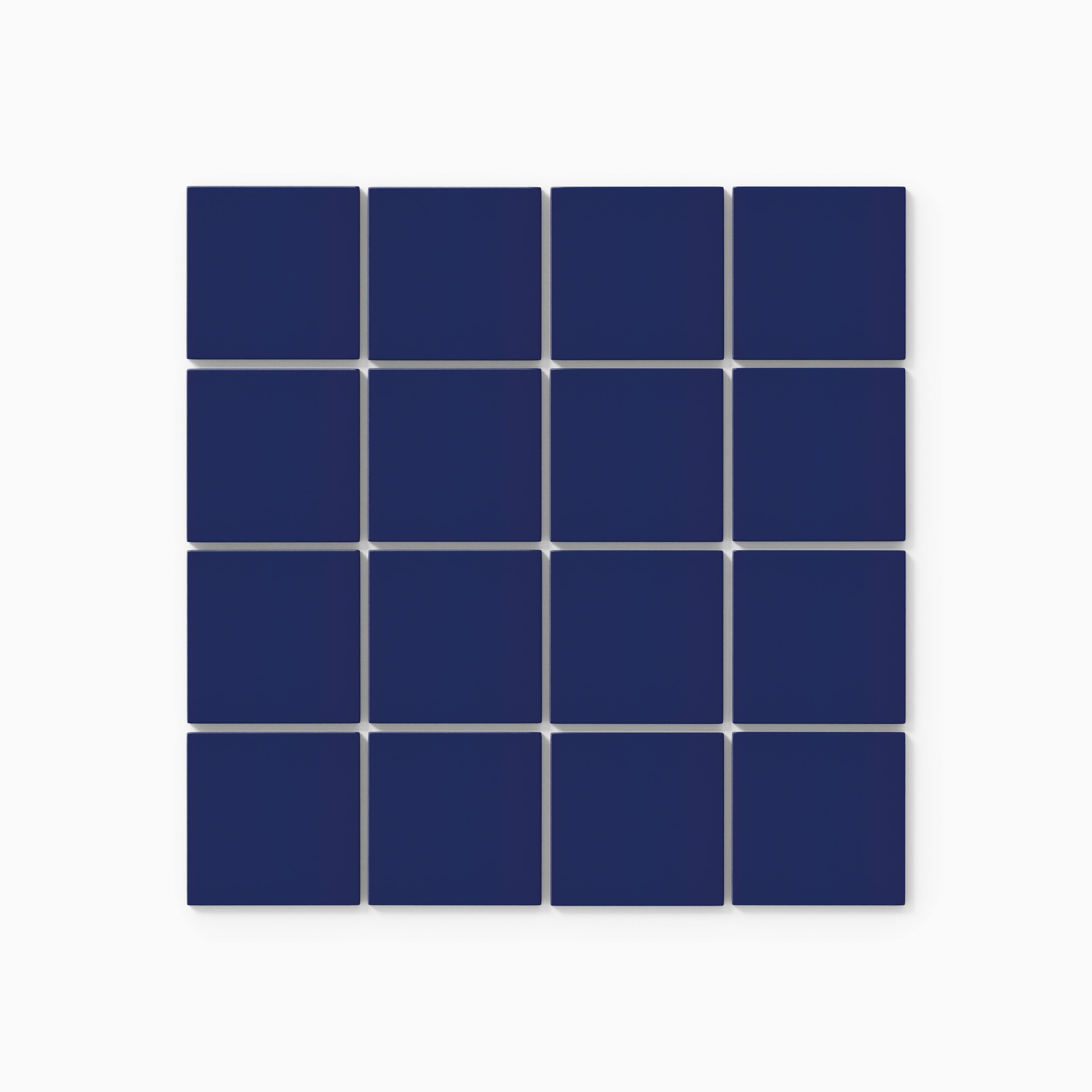 3x3 Straight Set Sheeted Natural Press Ceramic Mosaic Tile in Ultramarine Gloss