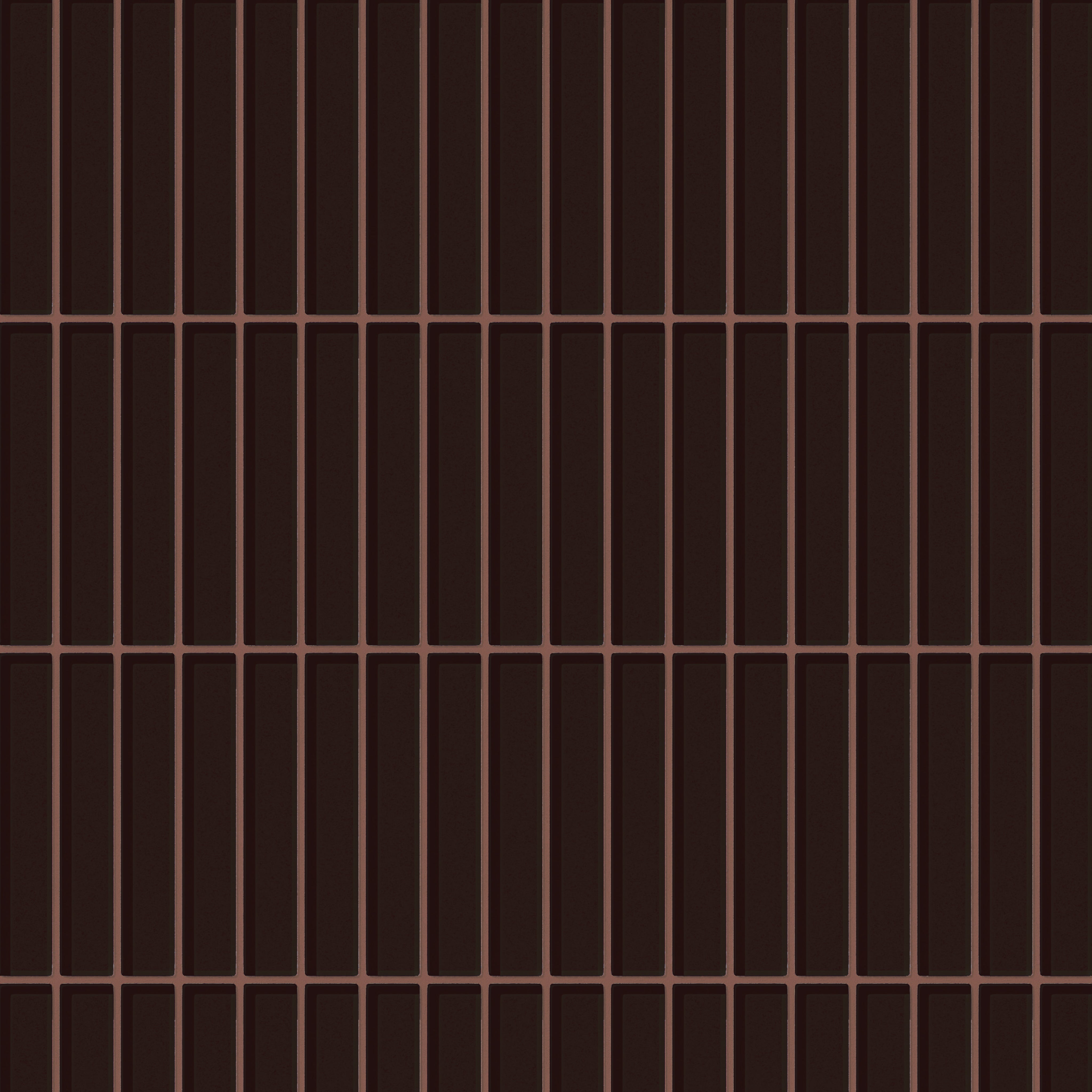 1x6 Straight Set Sheeted Glass Mosaic Tile in Nighthawk Gloss