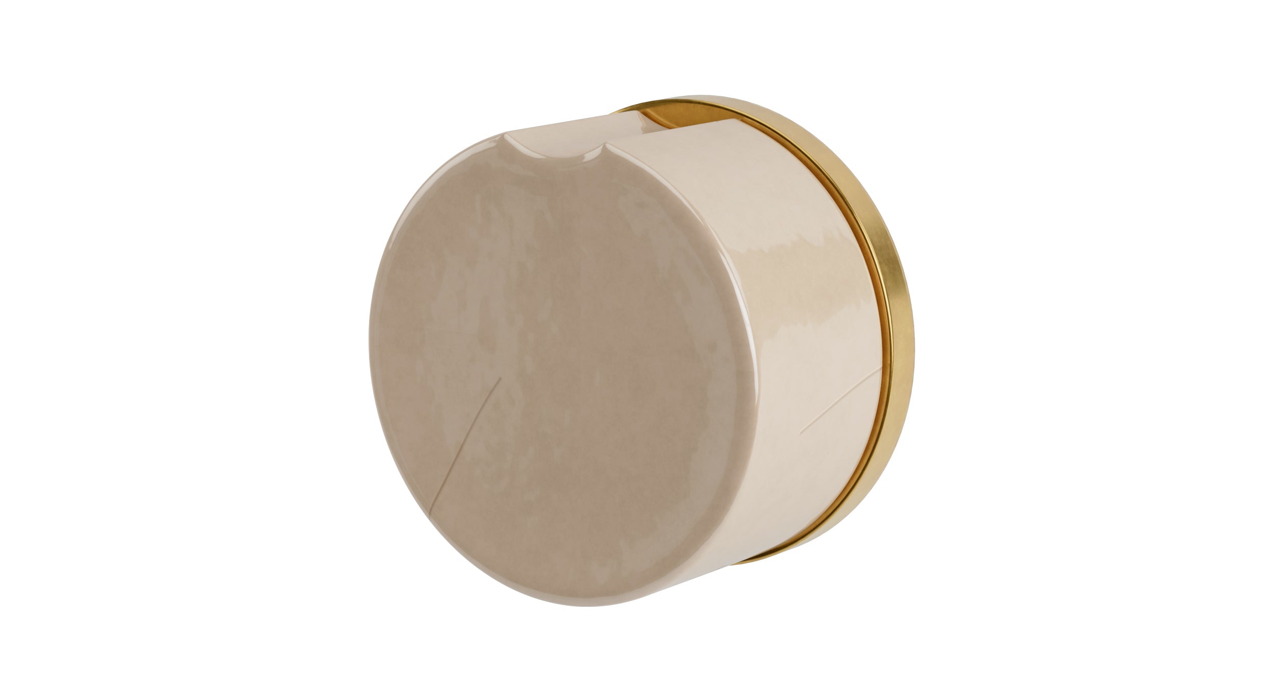 Foundry One Handle Wall Mount Diverter/Volume Control Shower Trim with Groove Ceramic Knob Handle in French Brass