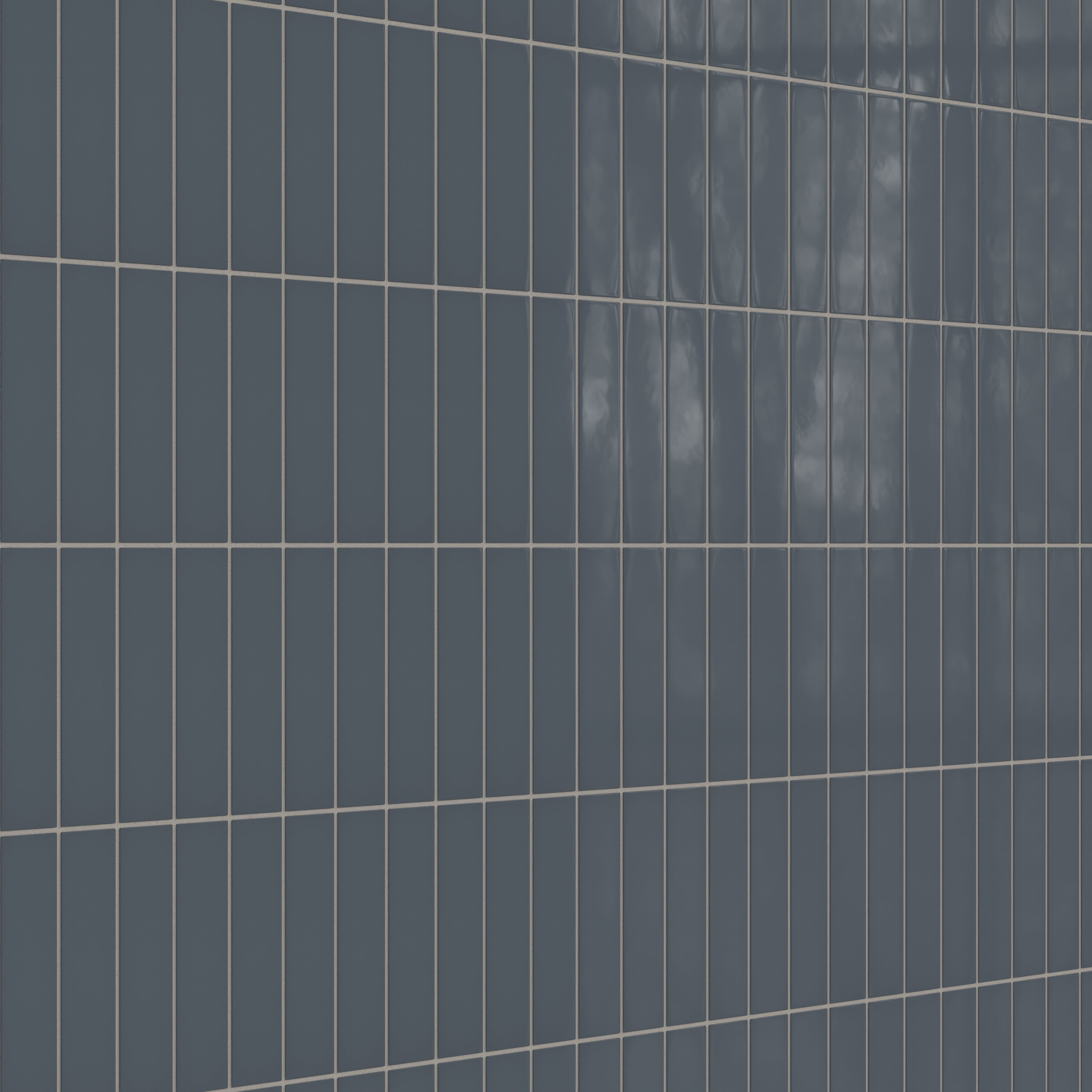 2x8 Natural Press Ceramic Tile in Indigo Gloss