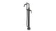 Flatiron One Handle Floor Mount Squaretop Bath Trim with Hand Shower and Linear Lever Handle in Blackened Nickel