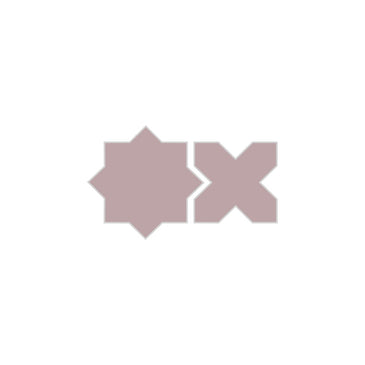 Mini Star & Cross Original Ceramic Tile in Painted Sky Matte