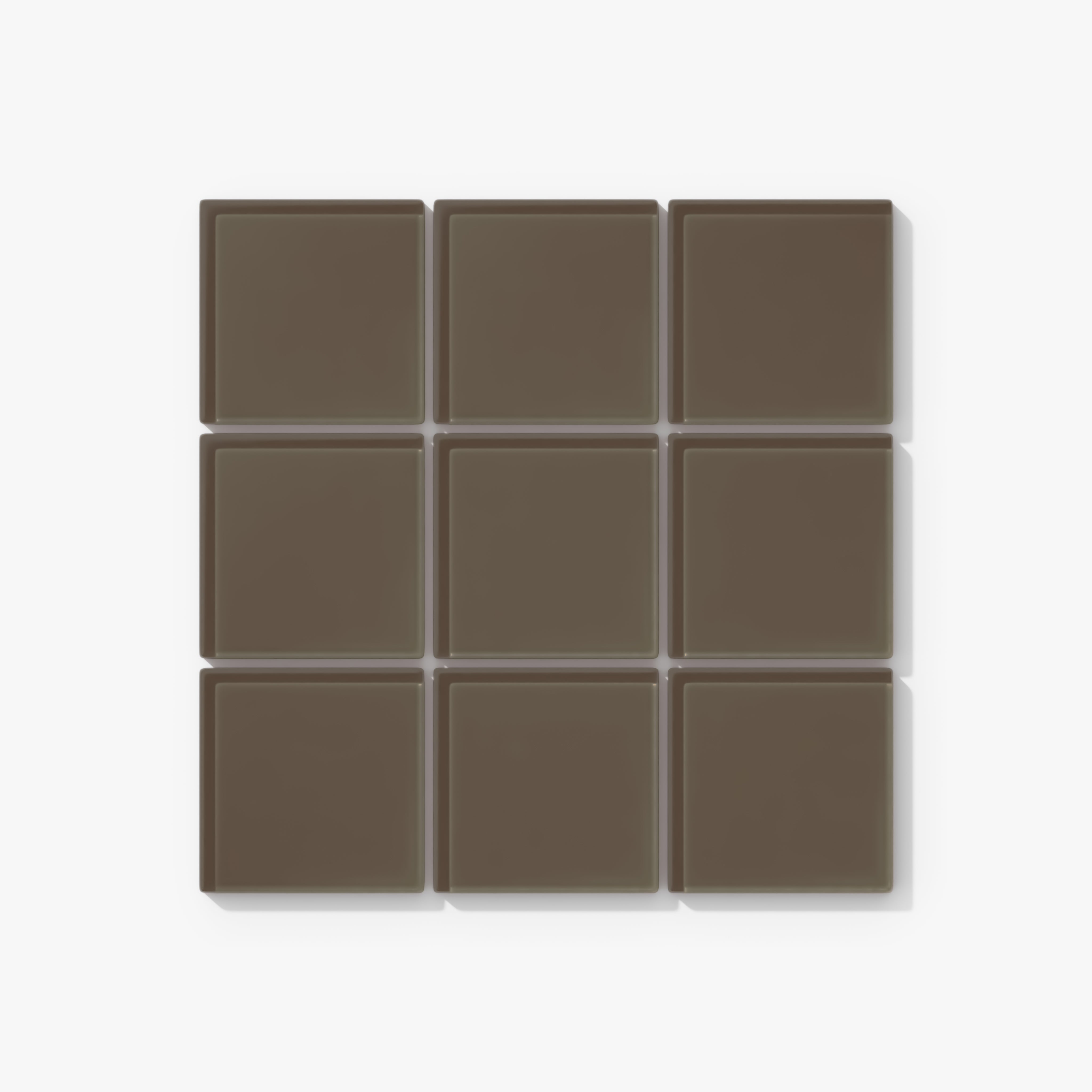 3x3 Straight Set Sheeted Glass Mosaic Tile in Albatross Gloss