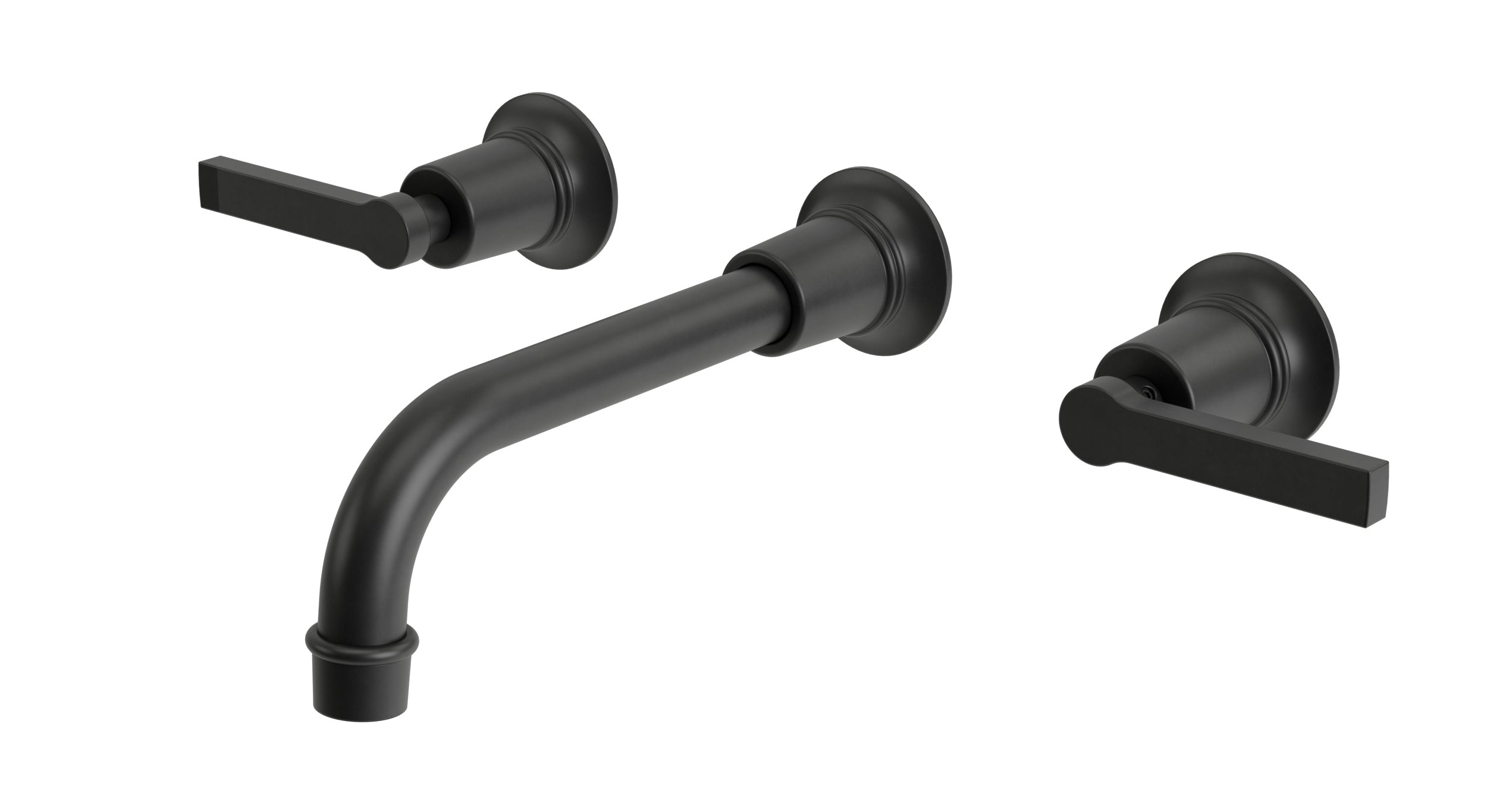 Emerson Two Handle Wall Mount 8.25" Lavatory Faucet with Classic Lever Handles in Oil Rubbed Bronze