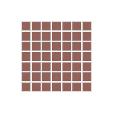 1x1 Straight Set Sheeted Original Ceramic Mosaic Tile in Mauve Matte