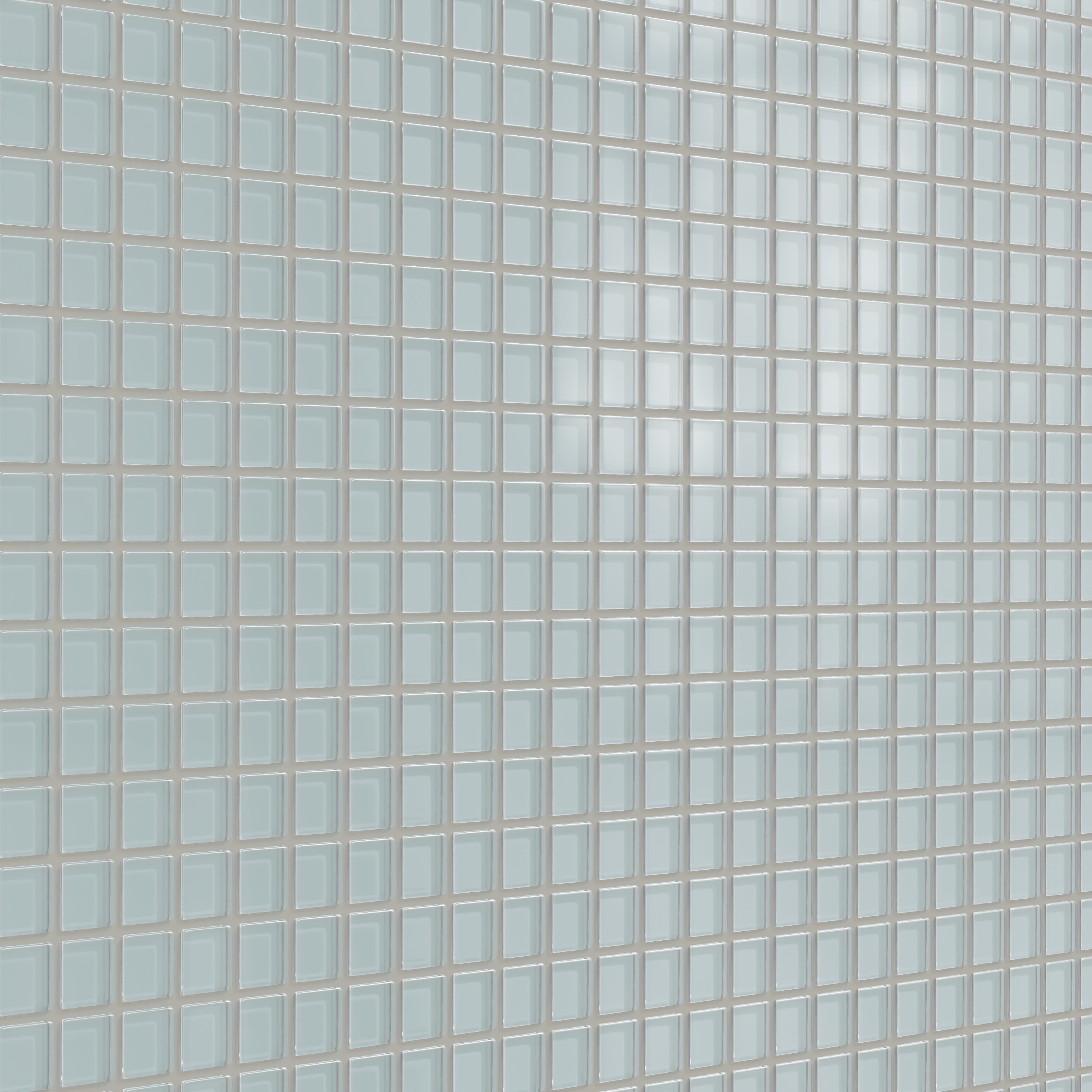 1x1 Straight Set Sheeted Glass Mosaic Tile in Great Blue Heron Matte
