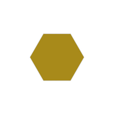 6" Hexagon Original Ceramic Tile in Mustard Seed Gloss