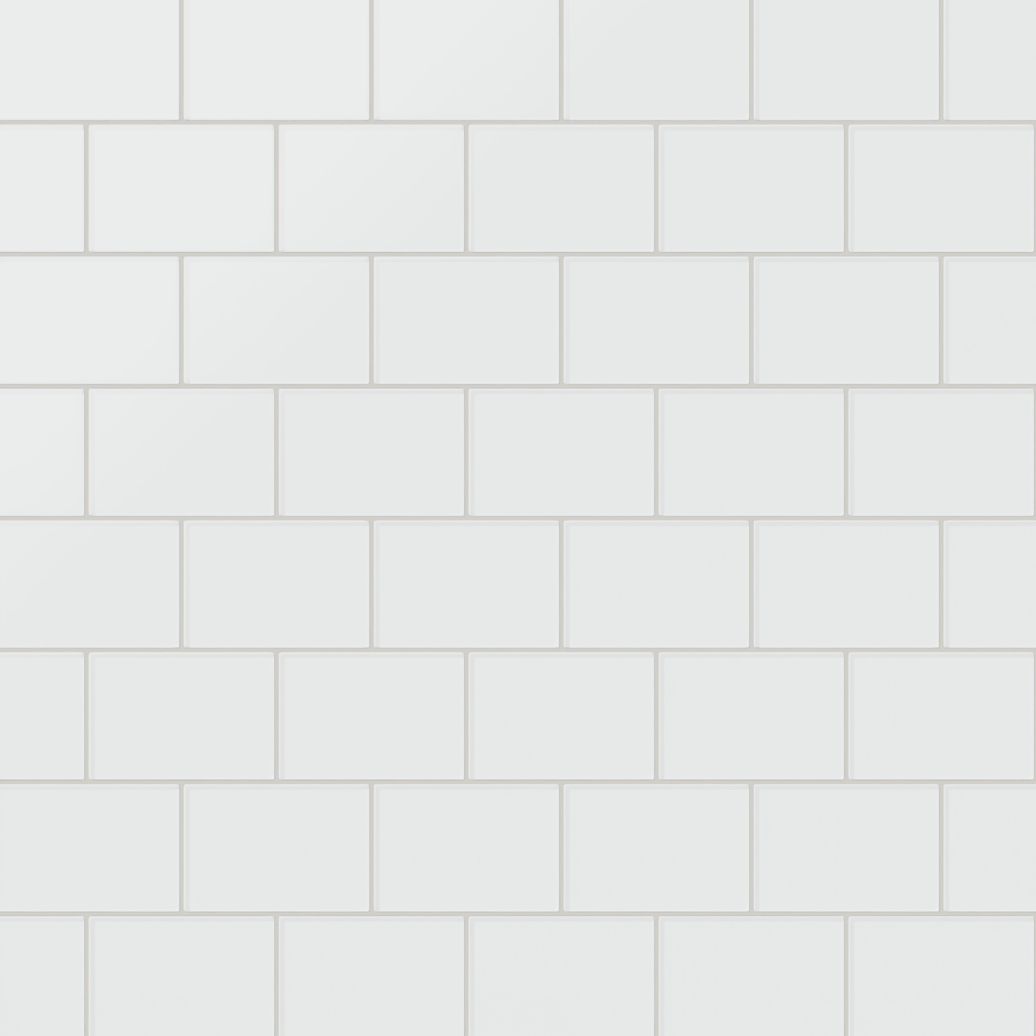 4x6 Glass Tile in Egret Matte