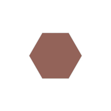 6" Hexagon Original Ceramic Tile in Mauve Matte