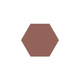 6" Hexagon Original Ceramic Tile in Mauve Matte