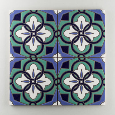 8x8 Handpainted Sample Jerez  in Cool Motif