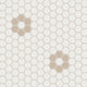 1" Hexagon Double Daisy Sheeted Original Ceramic Tile in Calcite Matte & Sweet Pea Matte