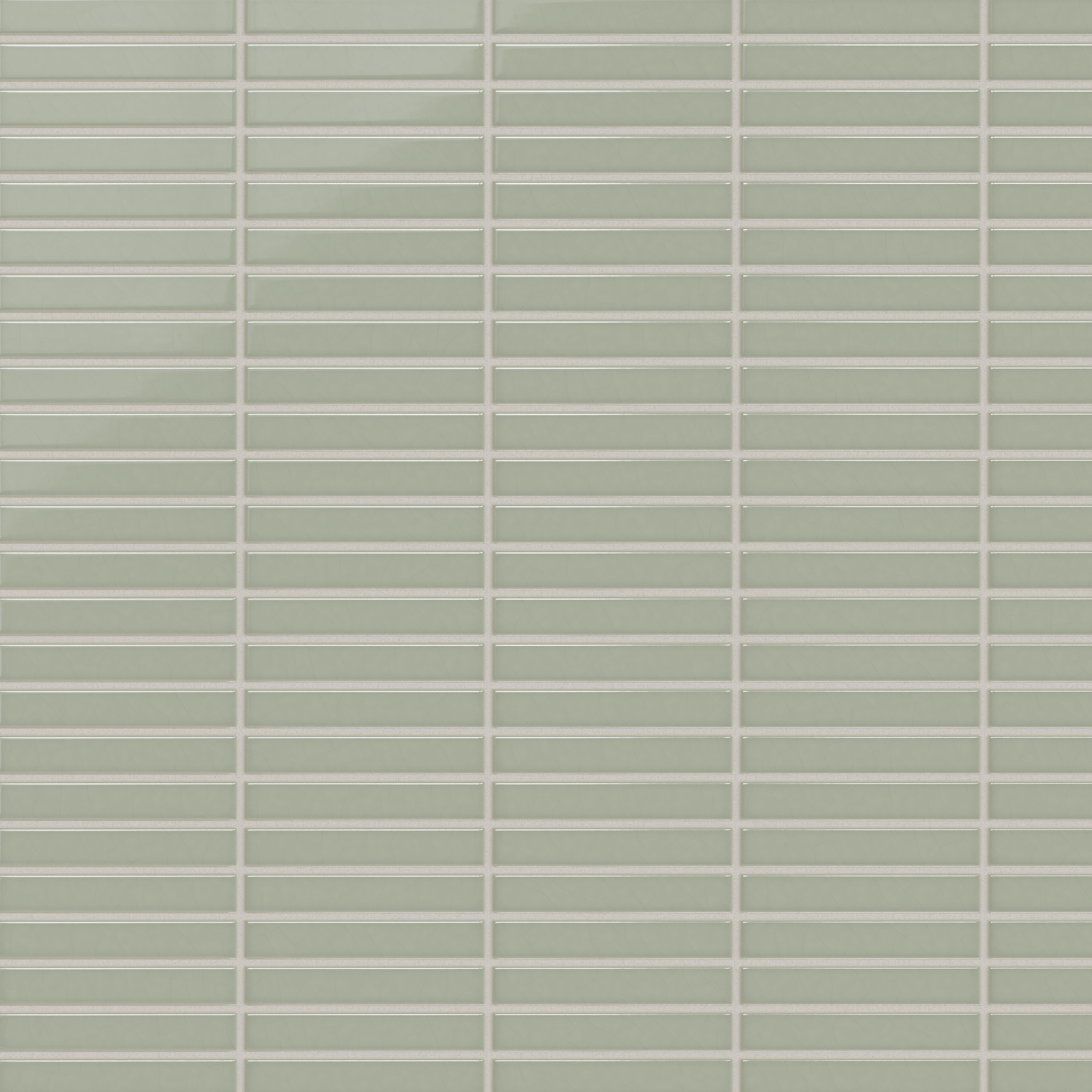 1x6 Straight Set Sheeted Original Ceramic Mosaic Tile in Rosemary Gloss