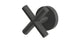 Contour One Handle Wall Mount Diverter/Volume Control Shower Trim with Soft Cross Handle in Blackened Nickel
