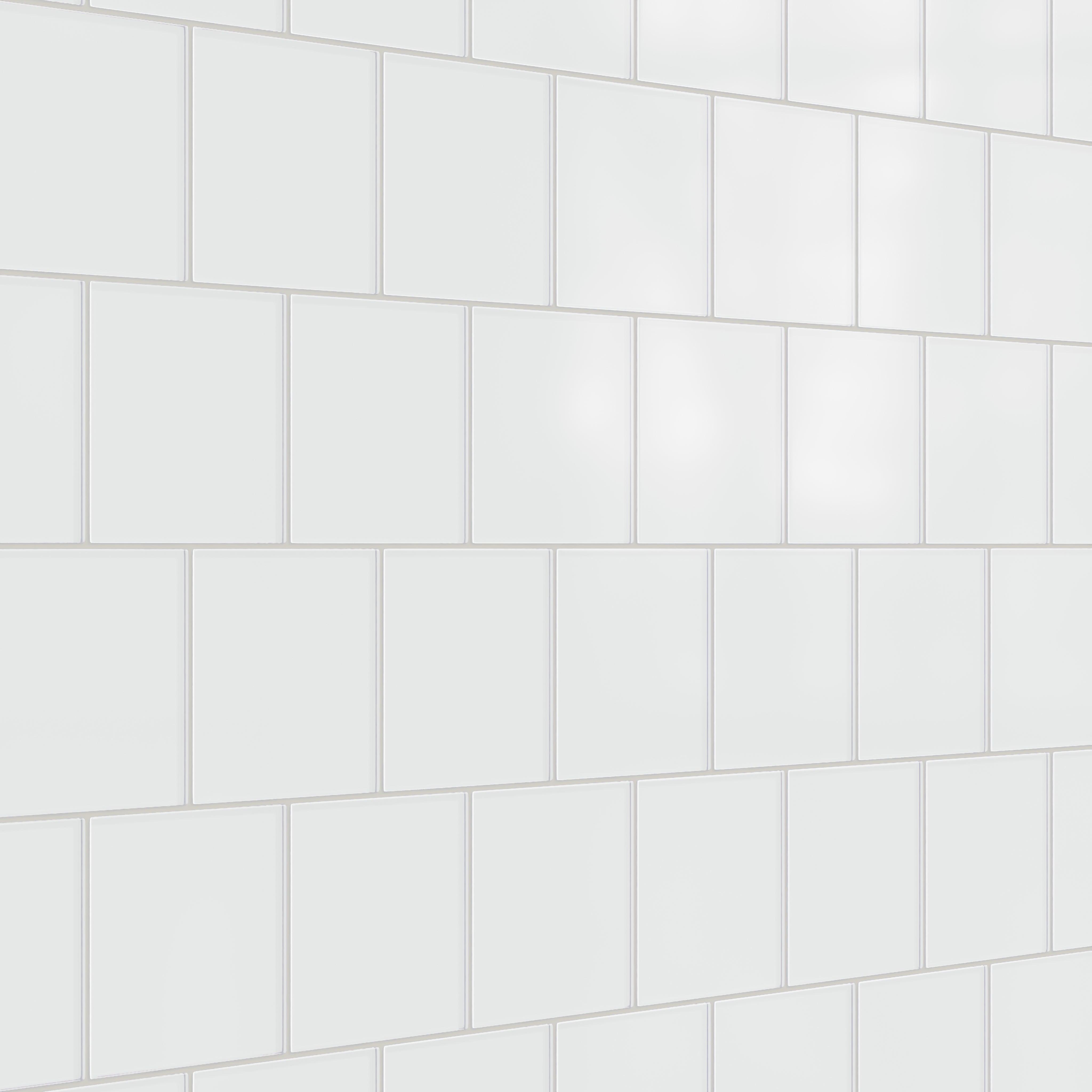 6x6 Glass Tile in Egret Matte